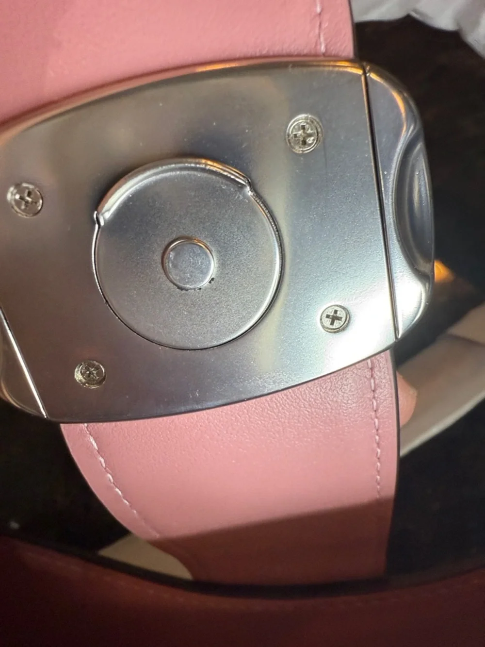 Coach Eliza Rose Pink Leather Shoulder Bag with Silver-Tone Clasp